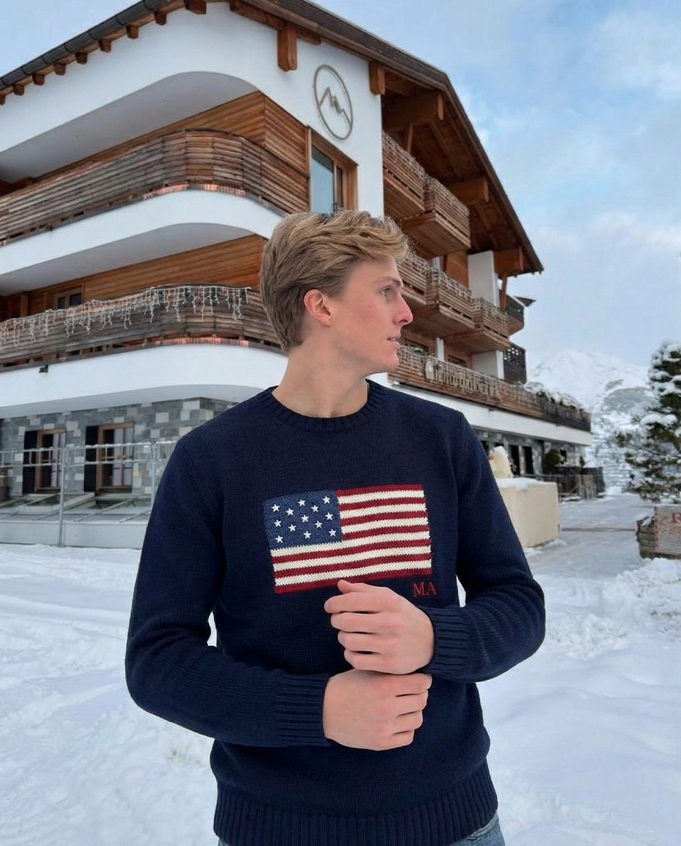 US Flag Knit Sweater