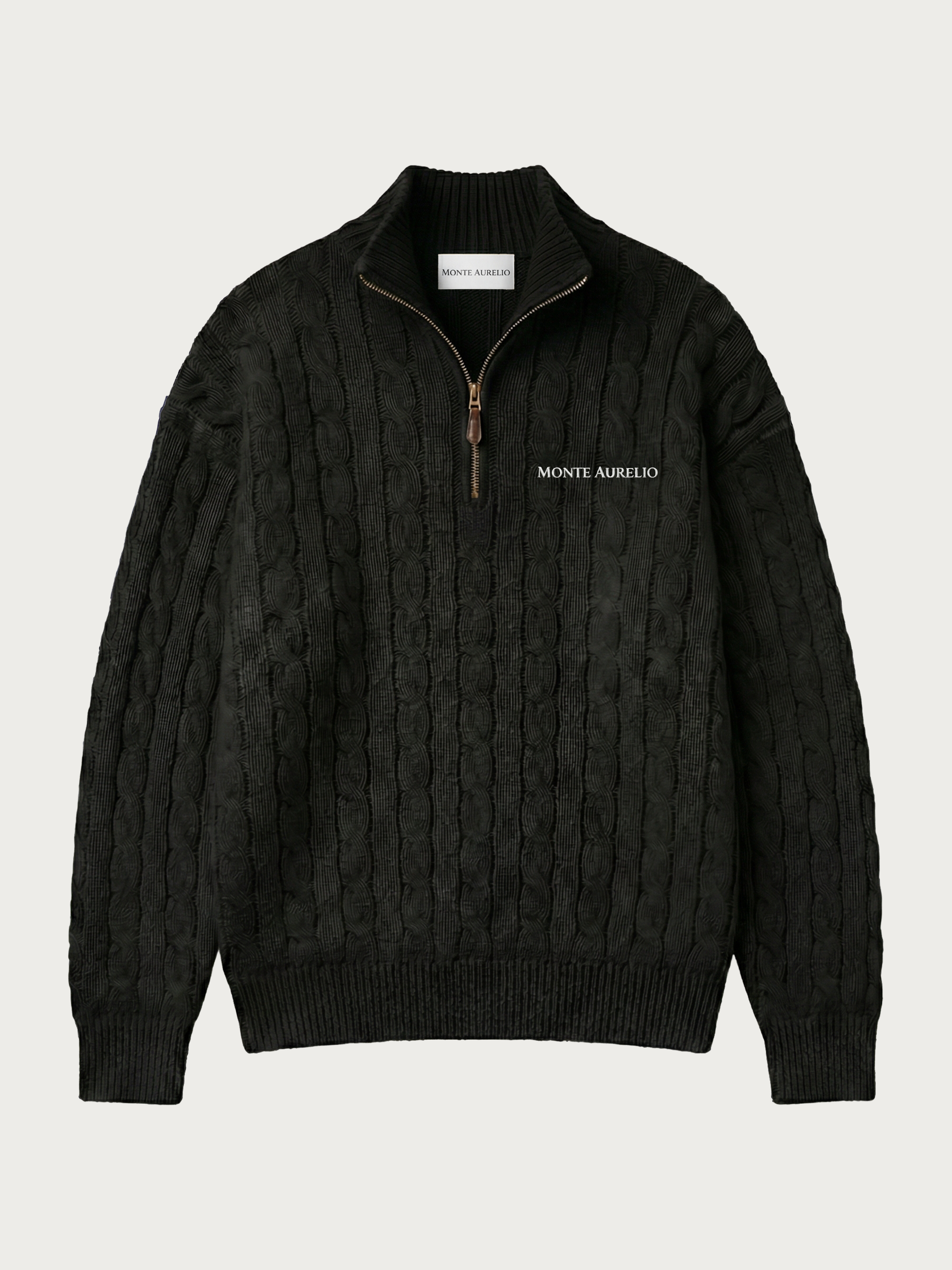 Cable Zip Sweater