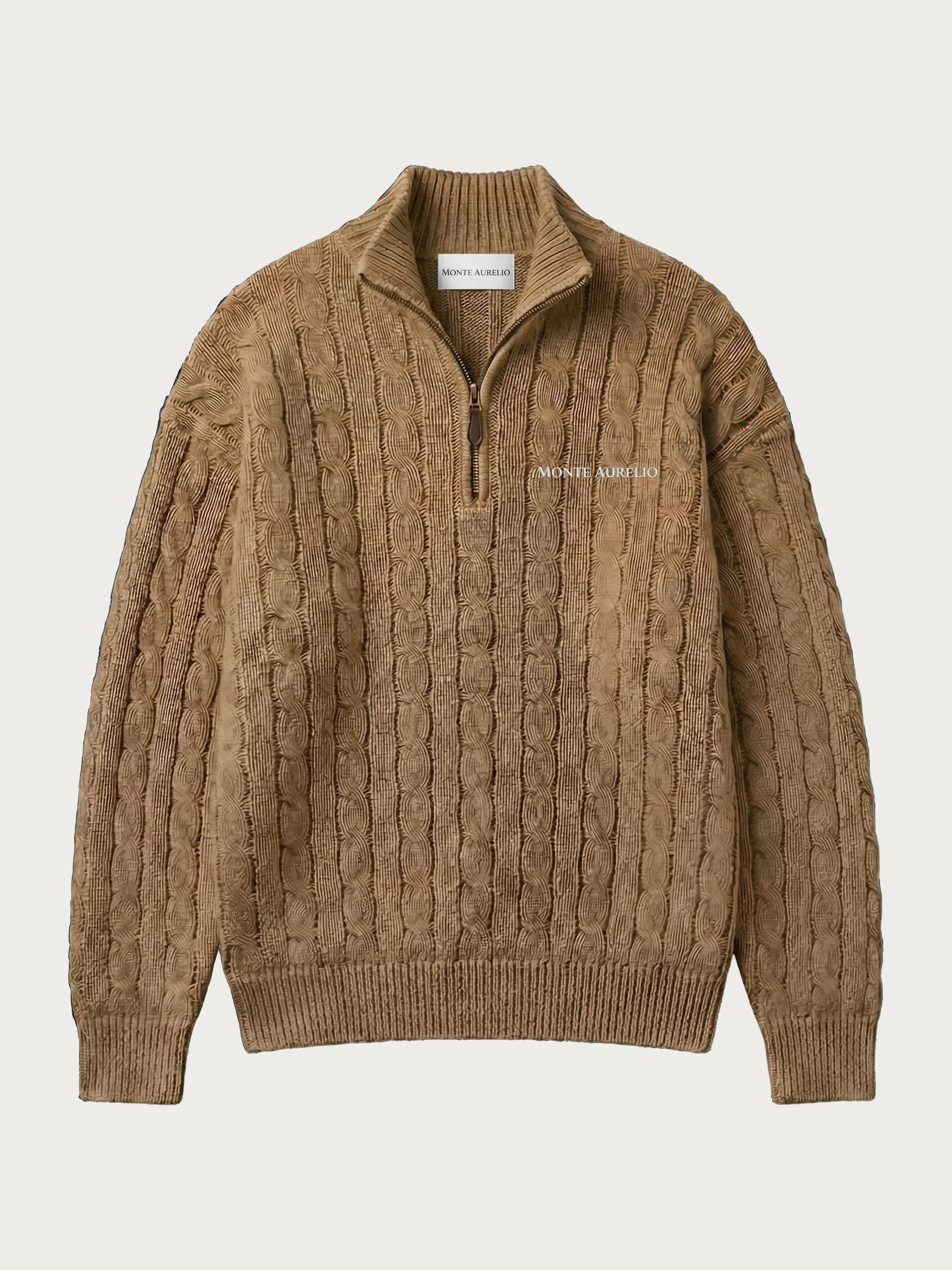 Cable Zip Sweater