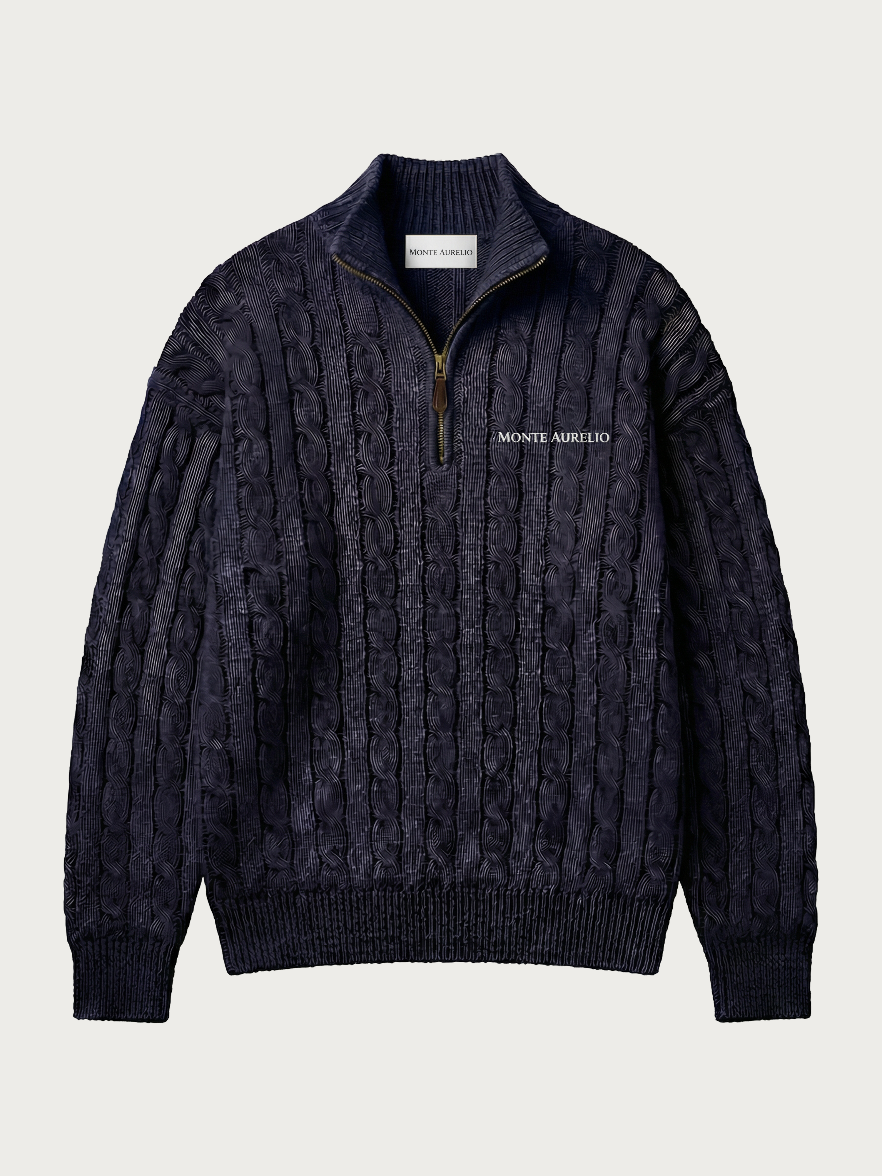 Cable Zip Sweater