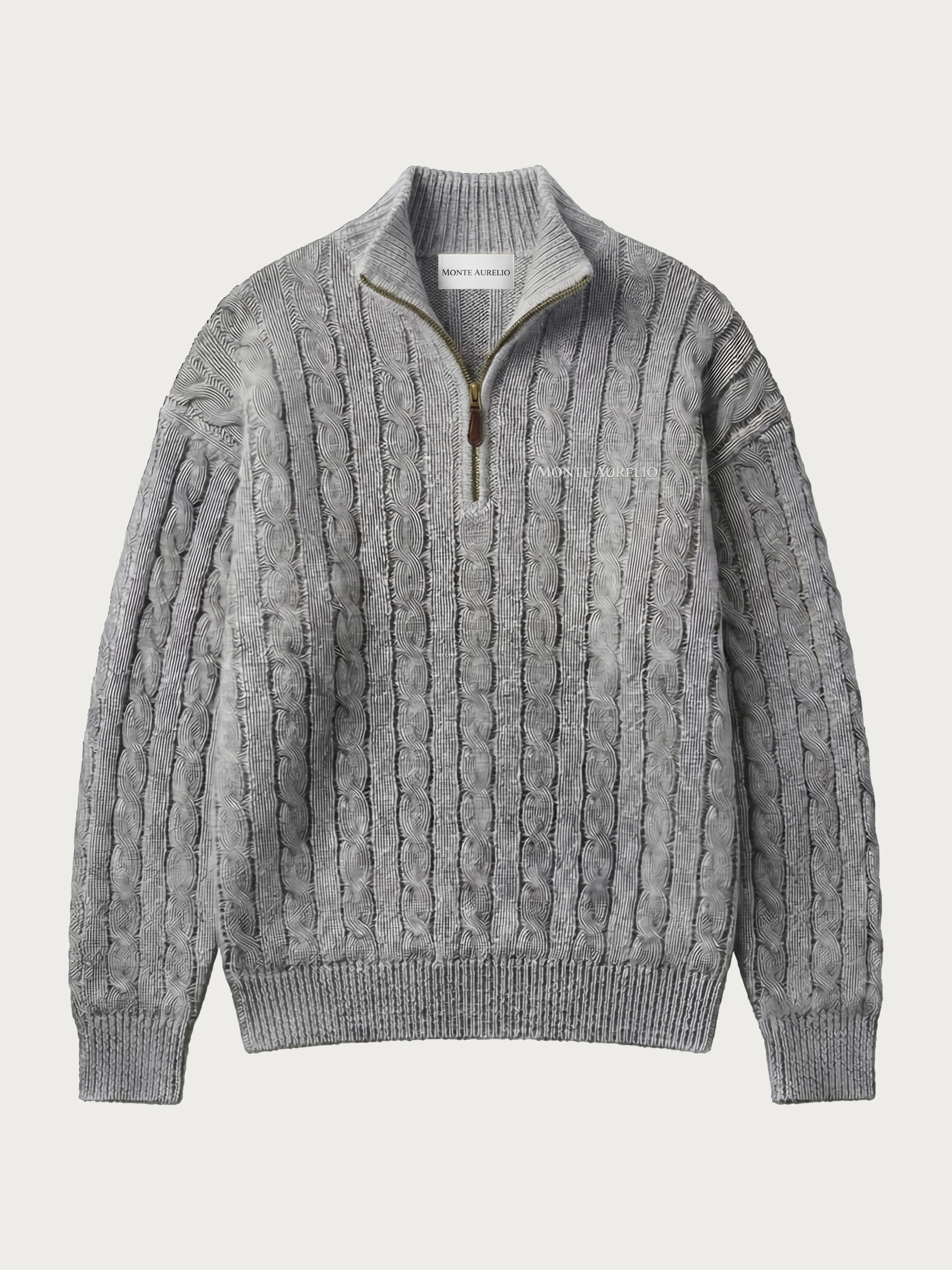 Cable Zip Sweater