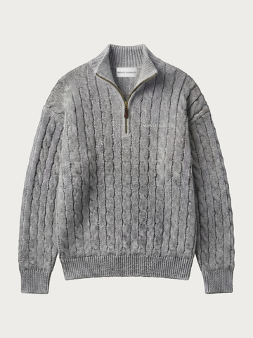 Cable Zip Sweater