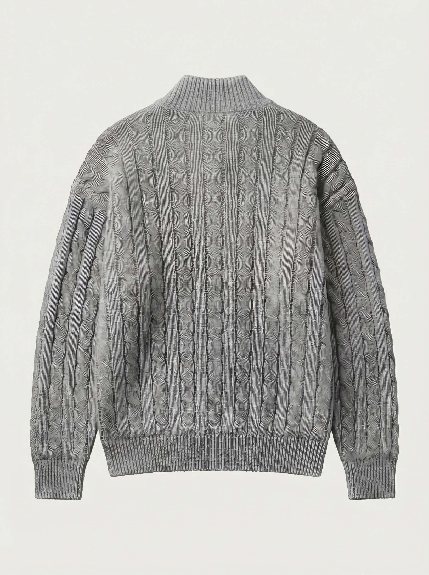 Cable Zip Sweater